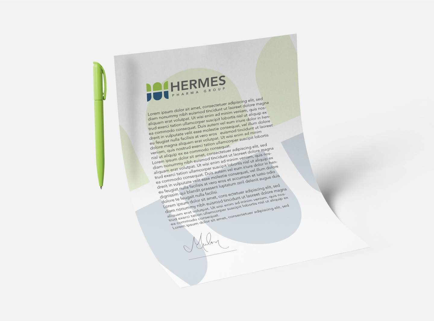Hermes Pharma Group brand system, detail 5